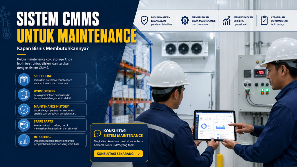 sistem CMMS untuk maintenance mesin pendingin