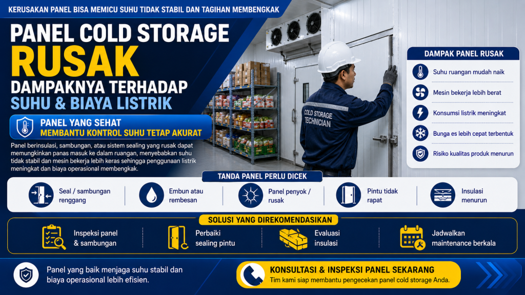 panel cold storage rusak