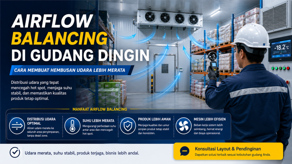airflow balancing di gudang dingin