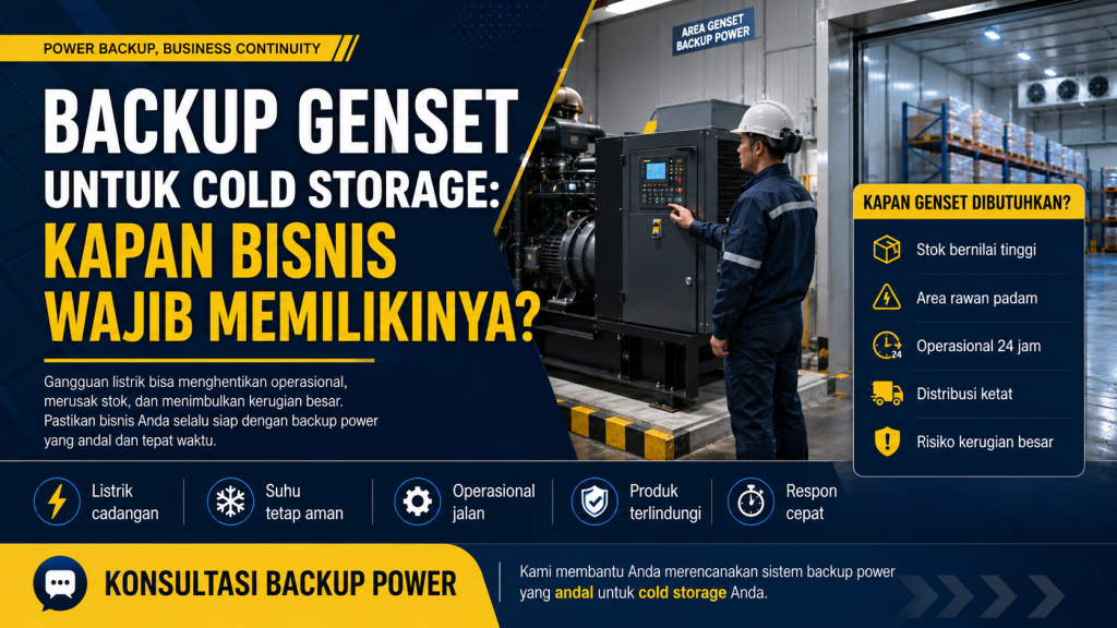 backup genset untuk cold storage