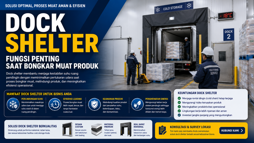 dock shelter untuk gudang dingin
