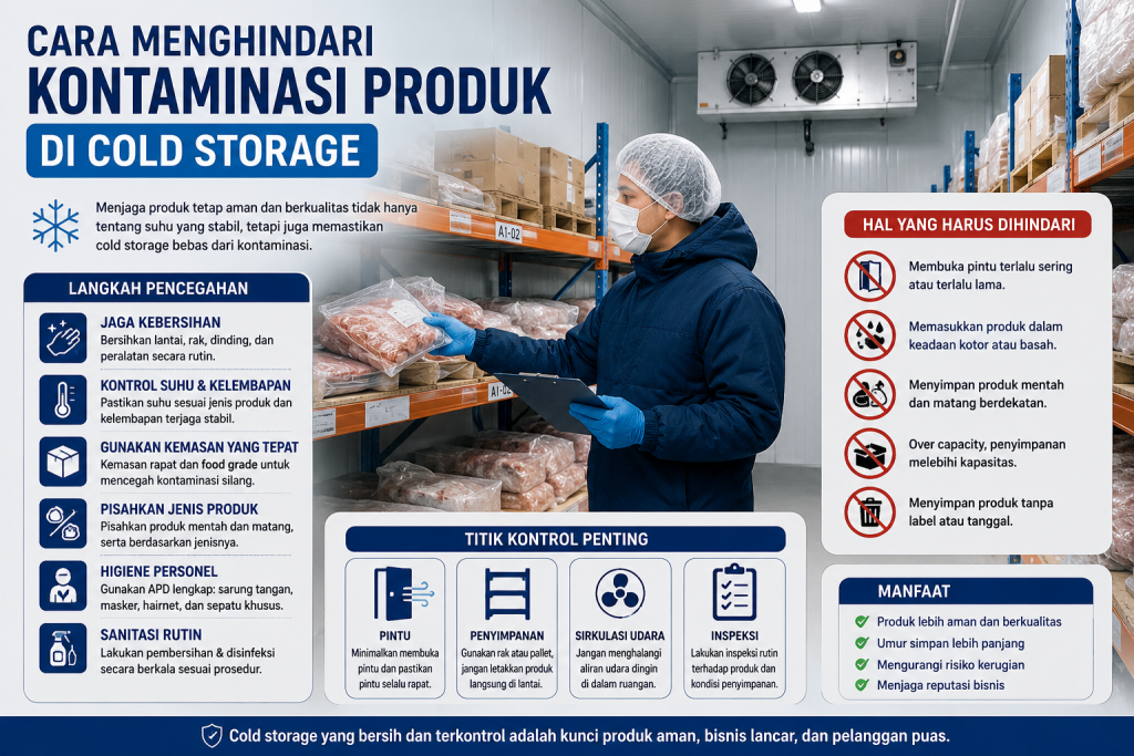 menghindari kontaminasi produk di cold storage