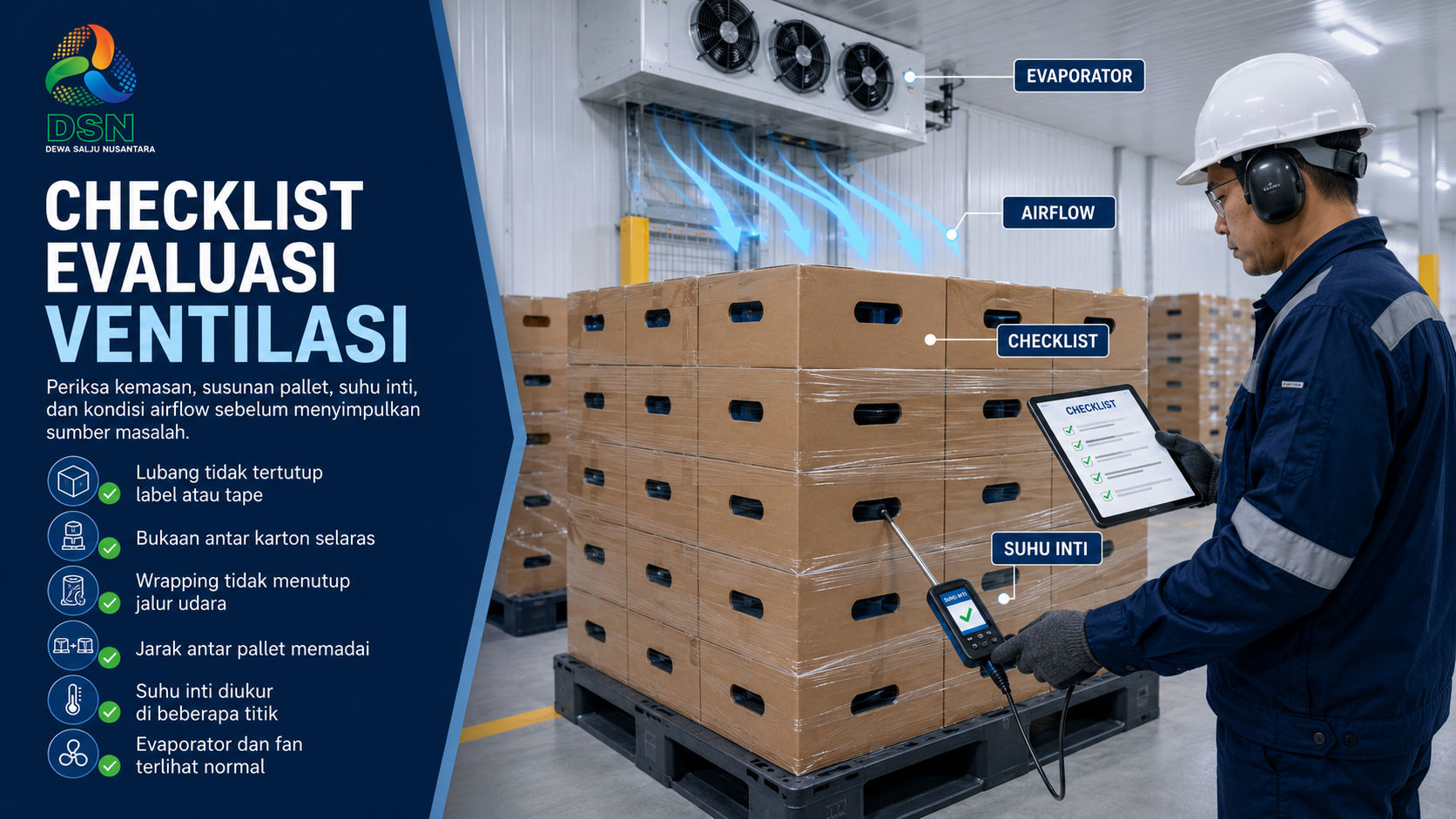 Ilustrasi pendukung artikel lubang ventilasi karton dan pendinginan produk di cold storage 3