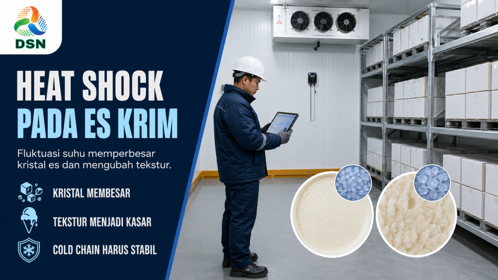 heat shock pada es krim