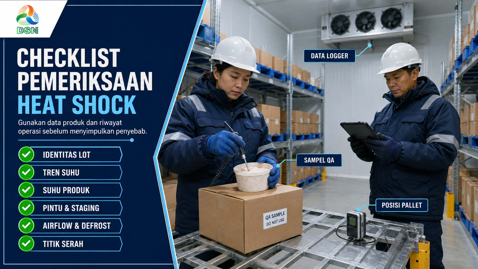 Ilustrasi pendukung checklist pemeriksaan heat shock pada es krim