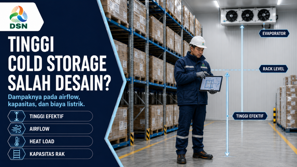 Tinggi ruangan cold storage dan pengaruhnya terhadap efisiensi pendinginan