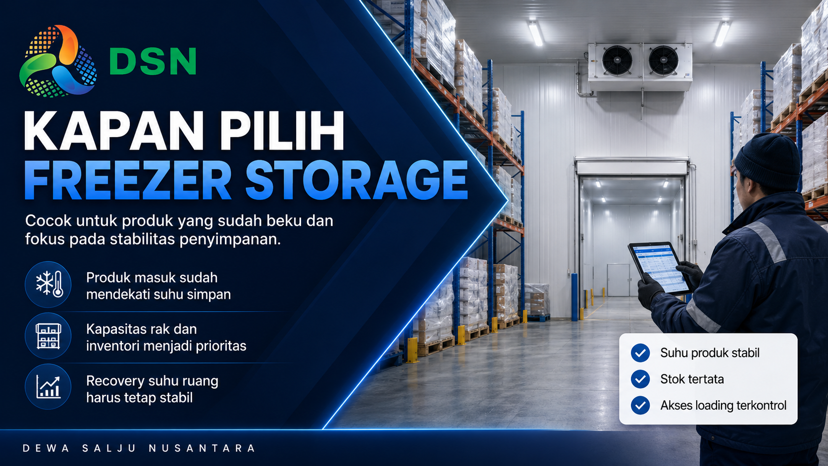 Ilustrasi proses penurunan suhu pada freezer storage dan blast freezer