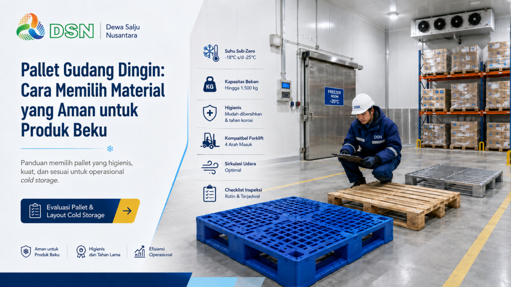 Pallet gudang dingin untuk produk beku