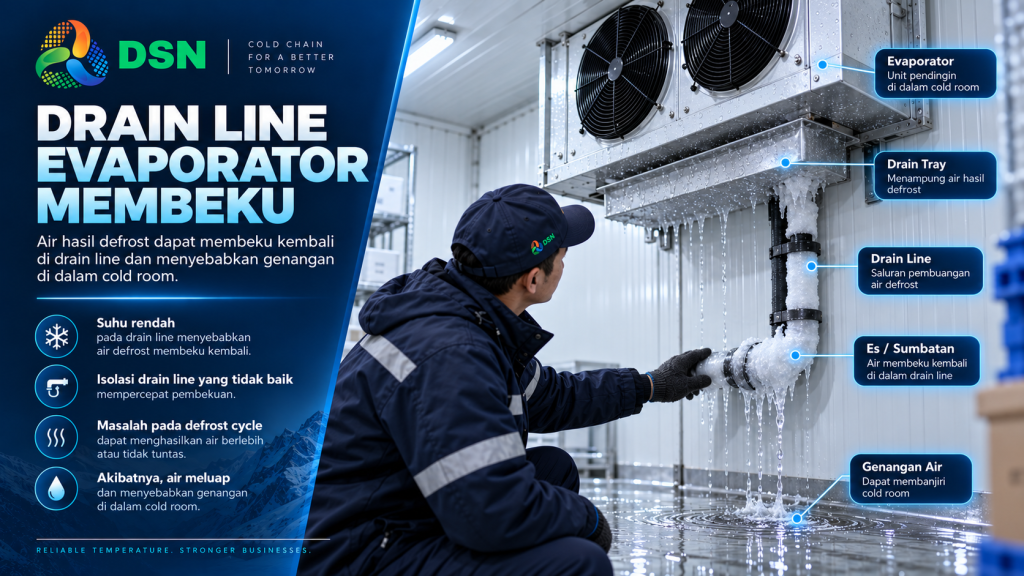 Teknisi mengevaluasi lead-lag control kompresor dan jam operasi pada compressor rack cold storage