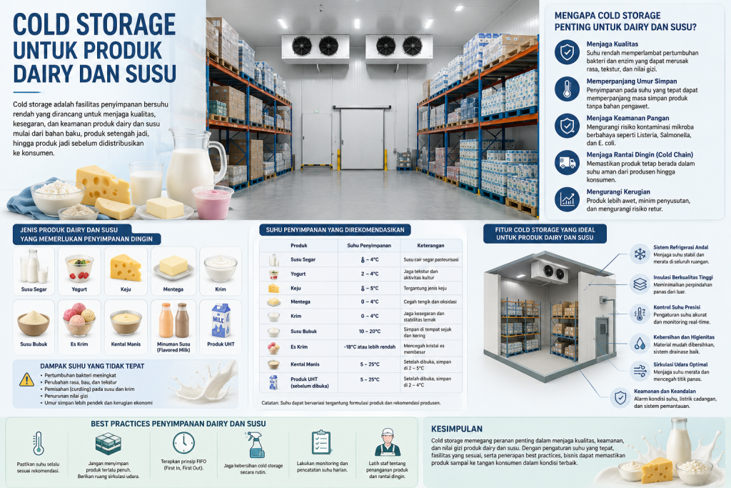 cold storage untuk produk dairy dan susu