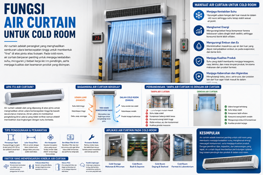 fungsi air Curtain untuk cold room