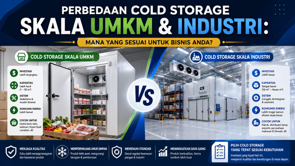 Perbedaan Cold Storage skala umkm dan industri