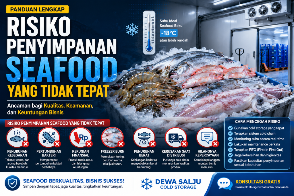 Risiko penyimpanan seafood yang tidak tepat
