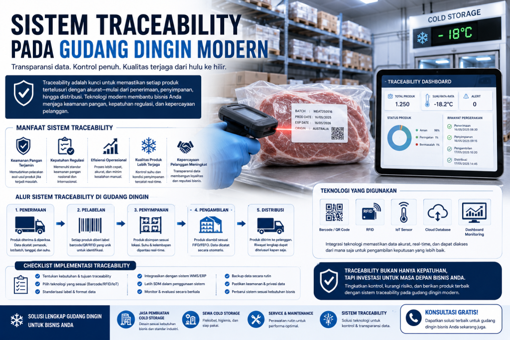 sistem traceability pada gudang dingin modern