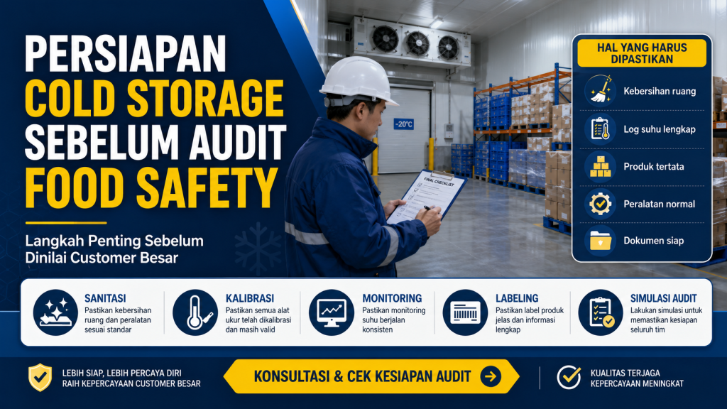 persiapan cold storage sebelum audit food safety